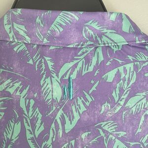 Johnnie-O Golf Polo All Over Print Floral Men's Size XXL Featherweight UPF 50